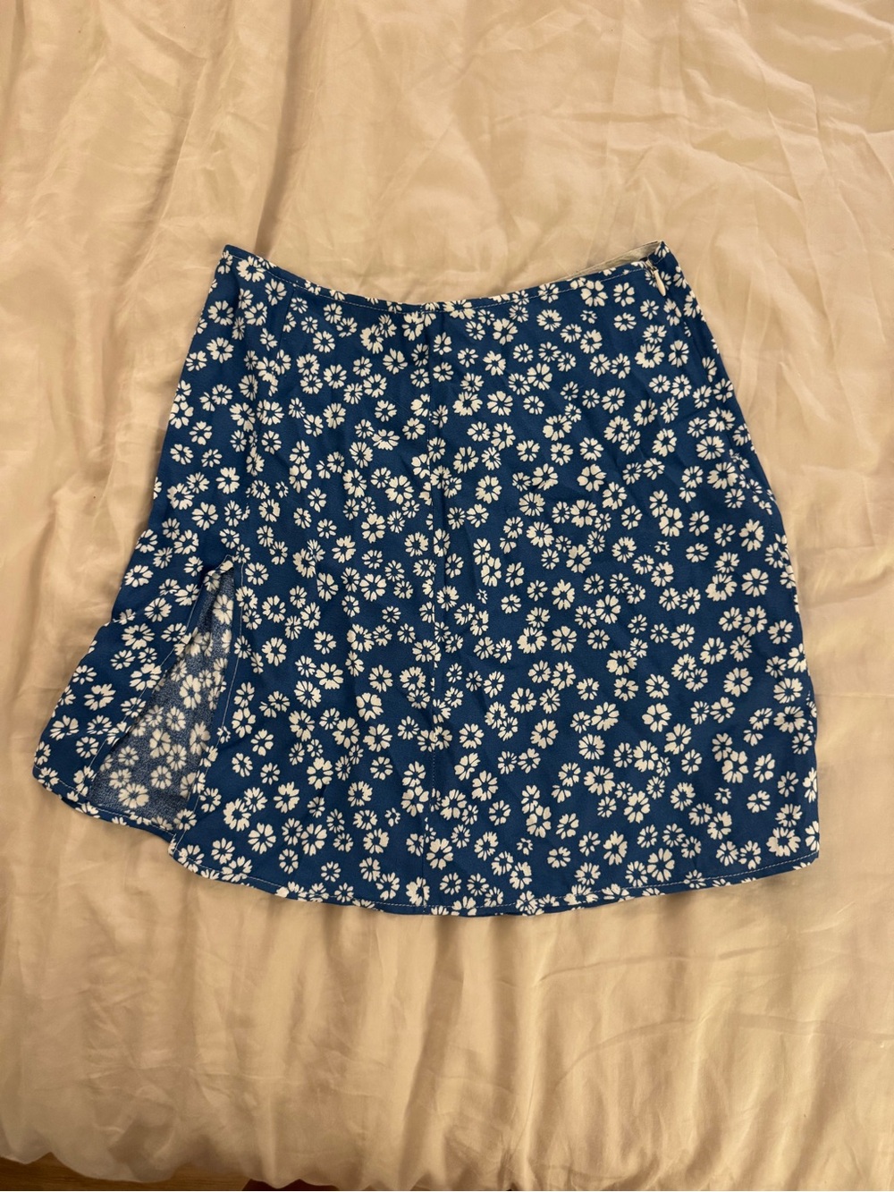 Reformation Blue Floral Mini Skirt